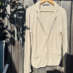 Zara mens sweater cardigan light jacket large 42 knit